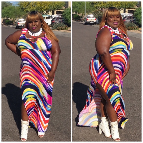 Dresses & Skirts - Yassss😍😍😍🔥🔥🌸🌺 Rainbow T-shirt Maxi Dress